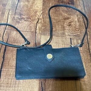 See Jane Work Black Crossbody Wallet Purse - Sleek Everyday Shoulder Bag